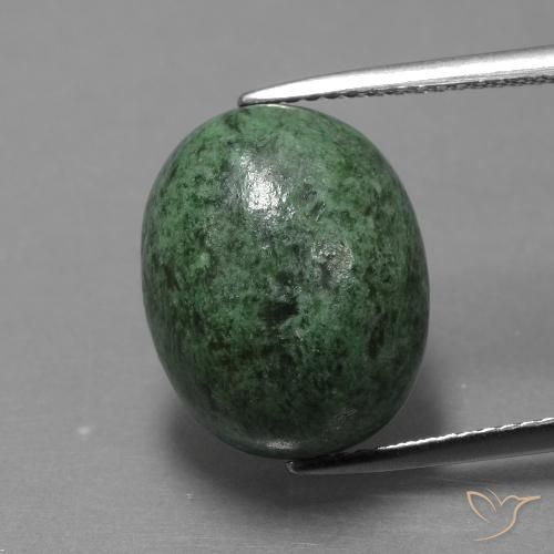 11.86ct Натуральный Землисто-зеленый Мау-Сит-Сит, Овал, Непрозрачный