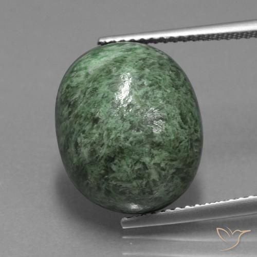 13.71ct Натуральный Землисто-зеленый Мау-Сит-Сит, Овал, Непрозрачный