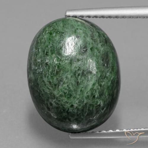 9.69ct Натуральный Бледно-сосновый зеленый Мау-Сит-Сит, Овал, Непрозрачный