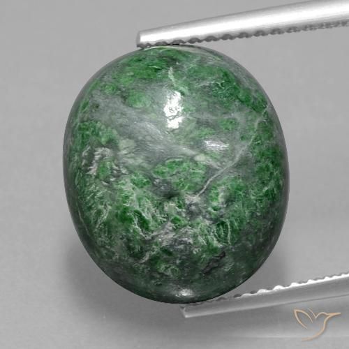 10.77ct Натуральный Средний зеленый Мау-Сит-Сит, Овал, Непрозрачный