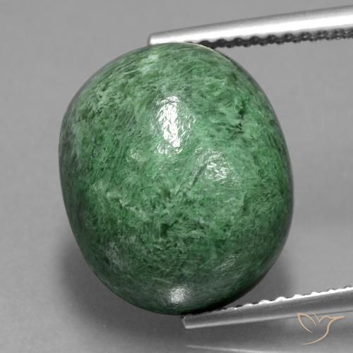 11.99ct Натуральный Средний зеленый Мау-Сит-Сит, Овал, Непрозрачный