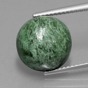 8.55 карата, натуральный Зеленый Мау-сит-сит, Огранка Круг, Непрозрачный