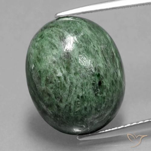 13.09ct Натуральный Средний зеленый Мау-Сит-Сит, Овал, Непрозрачный