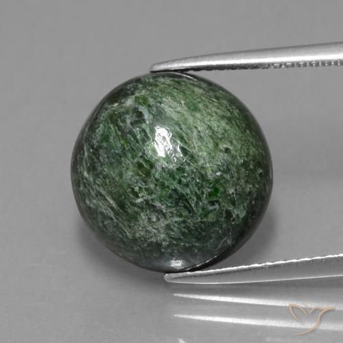 10.46ct Натуральный Темно-зеленый Мау-Сит-Сит, Круглый, Непрозрачный