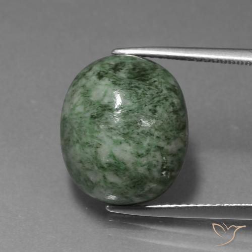 16.43ct Натуральный Землисто-зеленый Мау-Сит-Сит, Овал, Непрозрачный