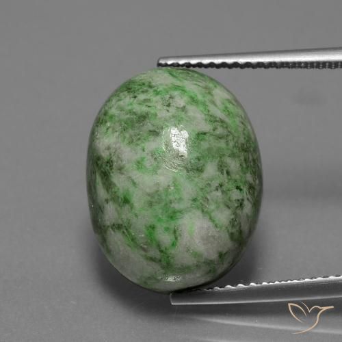 13.87ct Натуральный Средне-светло-зеленый Мау-Сит-Сит, Овал, Непрозрачный
