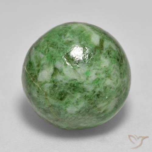 11.60ct Натуральный Средний зеленый Мау-Сит-Сит, Круглый, Непрозрачный