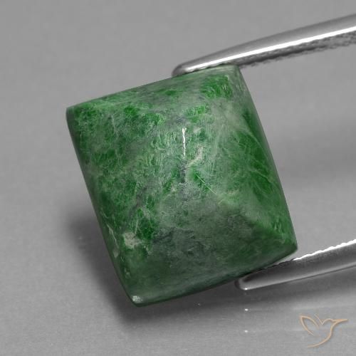 15.09ct Натуральный Темно-зеленый Мау-Сит-Сит, Огранка Багет, Непрозрачный