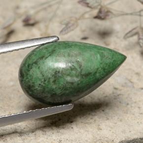 4.77 карата, натуральный Зеленый Мау-сит-сит, Форма груши, Непрозрачный