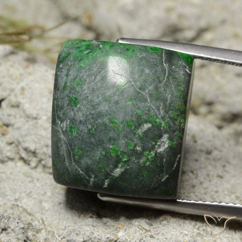 33.51ct Натуральный Темно-зеленый Мау-Сит-Сит, Огранка Багет, Непрозрачный