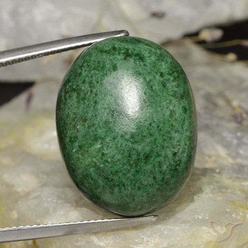 42.08ct Натуральный Темно-зеленый Мау-Сит-Сит, Овал, Непрозрачный