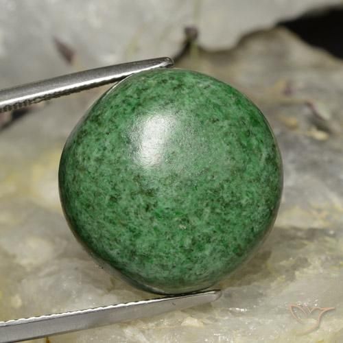 32.44ct Натуральный Бледно-сосновый зеленый Мау-Сит-Сит, Круглый, Непрозрачный