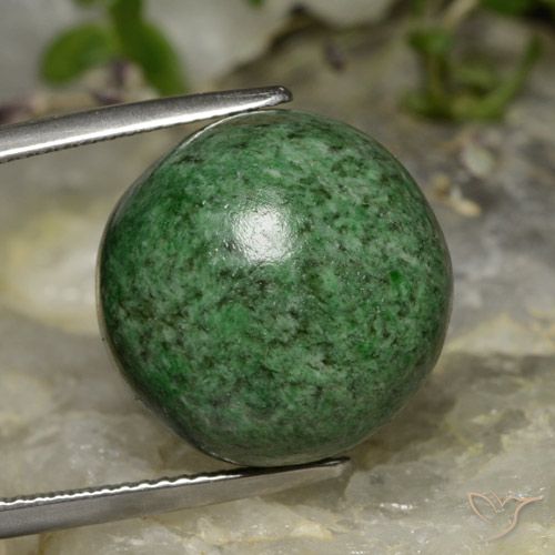 25.08ct Натуральный Сосновый зеленый Мау-Сит-Сит, Круглый, Непрозрачный