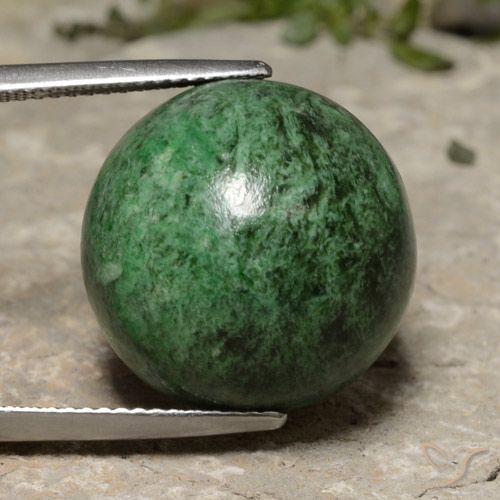 23.33ct Натуральный Средний зеленый Мау-Сит-Сит, Круглый, Непрозрачный