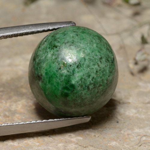 16.40ct Натуральный Бледно-сосновый зеленый Мау-Сит-Сит, Круглый, Непрозрачный
