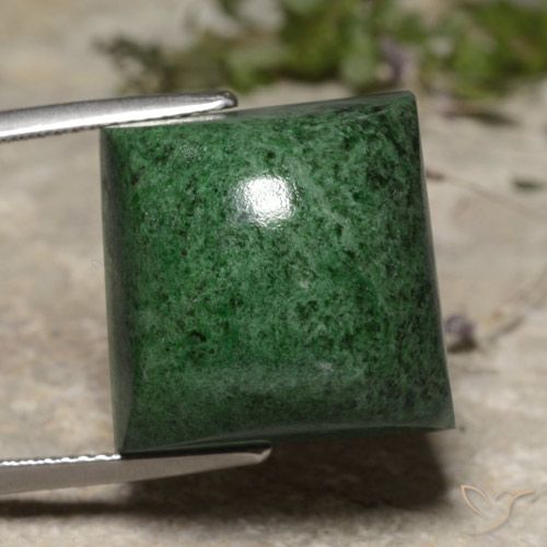 40.19ct Натуральный Темно-зеленый Мау-Сит-Сит, Квадрат, Непрозрачный