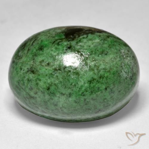 27.95ct Натуральный Сосновый зеленый Мау-Сит-Сит, Овал, Непрозрачный