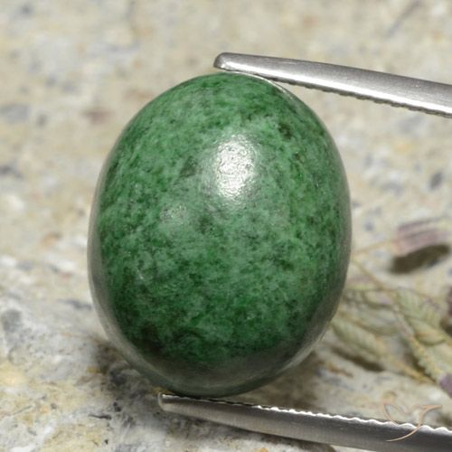 18.72ct Натуральный Бледно-сосновый зеленый Мау-Сит-Сит, Овал, Непрозрачный
