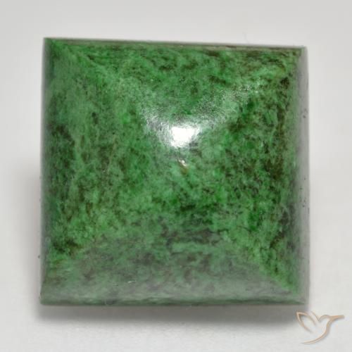 20.93ct Натуральный Темно-зеленый Мау-Сит-Сит, Квадрат, Непрозрачный