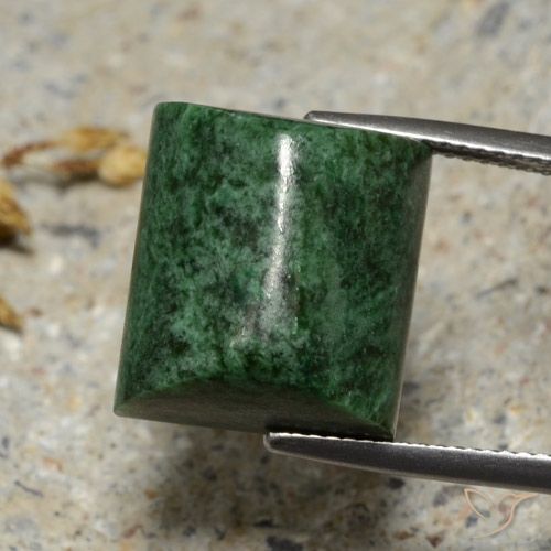 19.76ct Натуральный Темно-зеленый Мау-Сит-Сит, Огранка Багет, Непрозрачный