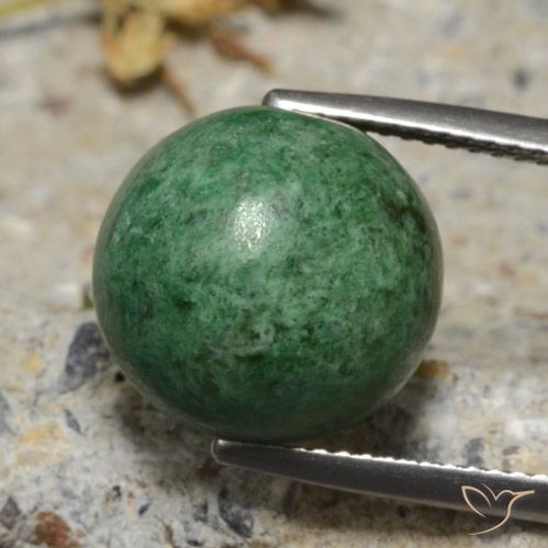 13.04ct Натуральный Средний зеленый Мау-Сит-Сит, Круглый, Непрозрачный