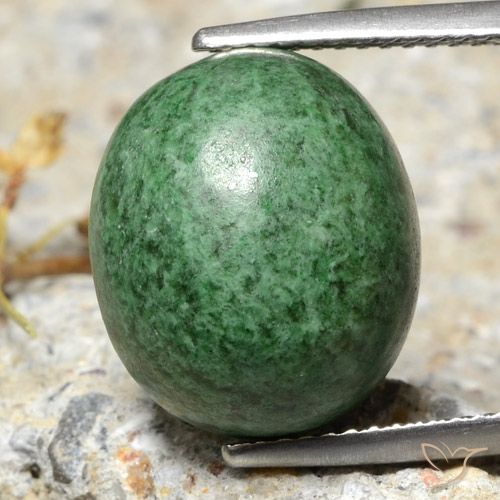 12.36ct Натуральный Средний зеленый Мау-Сит-Сит, Овал, Непрозрачный