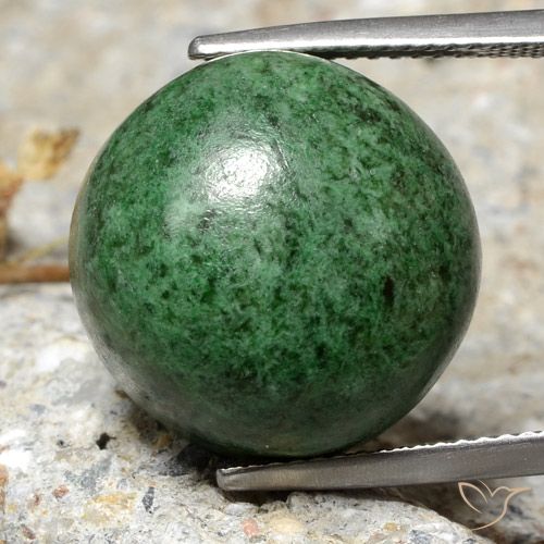 23.78ct Натуральный Средний зеленый Мау-Сит-Сит, Круглый, Непрозрачный