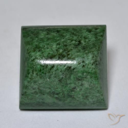19.98ct Натуральный Темно-зеленый Мау-Сит-Сит, Квадрат, Непрозрачный