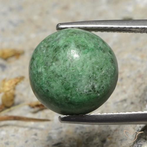 9.30ct Натуральный Бледно-сосновый зеленый Мау-Сит-Сит, Круглый, Непрозрачный