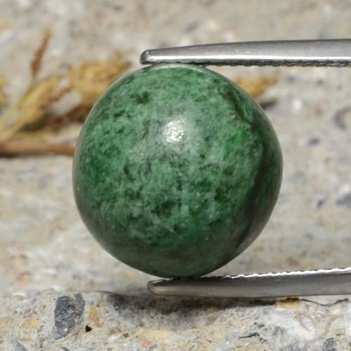 11.32ct Натуральный Бледно-сосновый зеленый Мау-Сит-Сит, Круглый, Непрозрачный