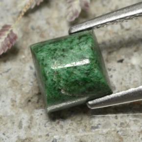 1.70 карата, натуральный Темно-зеленый Мау-сит-сит, Квадрат, Непрозрачный