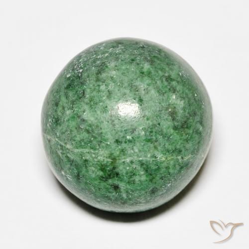 19.00ct Натуральный Темно-зеленый Мау-Сит-Сит, Круглый, Непрозрачный