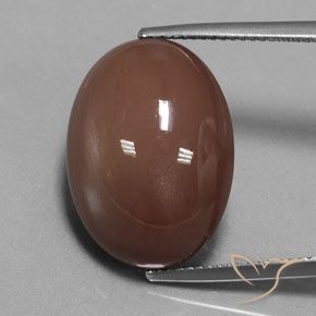 18.34ct Натуральный Красновато-коричневый Лунный камень, Овал, Непрозрачный