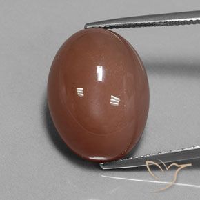 23.67ct Натуральный Коричневый Лунный камень, Овал, Непрозрачный