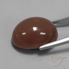 23.52 карата, натуральный Глубокий теплый коричневый Лунный камень, Овал, Непрозрачный