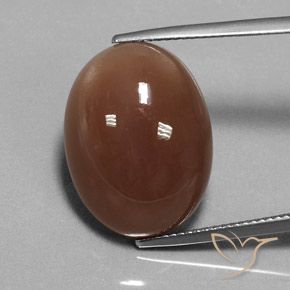 16.52ct Натуральный Коричневый Лунный камень, Овал, Полупрозрачный