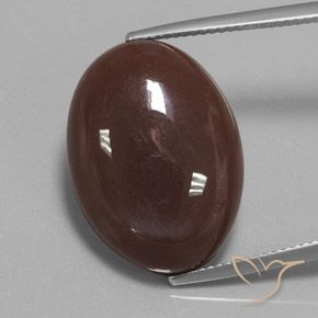 21.08ct Натуральный Коричневый Лунный камень, Овал, Непрозрачный
