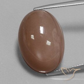 27.61ct Натуральный Коричневый Лунный камень, Овал, Непрозрачный