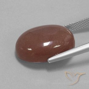 19.73 карата, натуральный Корица коричневая Лунный камень, Овал, Непрозрачный