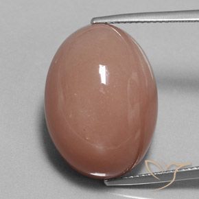31.34ct Натуральный Светло-коричневая коричневая Лунный камень, Овал, Непрозрачный