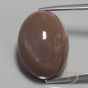 29.70ct Натуральный Эспрессо коричневый Лунный камень, Овал, Непрозрачный
