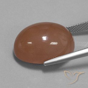 30.83 карата, натуральный Коричневый Лунный камень, Овал, Непрозрачный