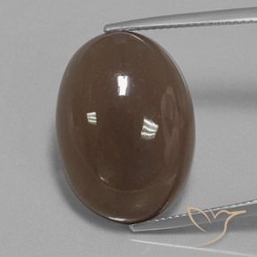 22.19ct Натуральный Коричневый Лунный камень, Овал, Непрозрачный