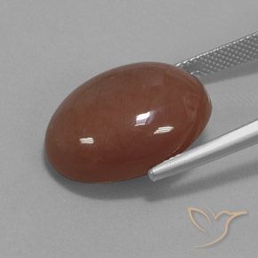 18.74 карата, натуральный Корица коричневая Лунный камень, Овал, Непрозрачный