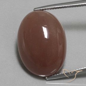 23.37ct Натуральный Коричневый Лунный камень, Овал, Непрозрачный