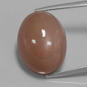 27.02 карата, натуральный Теплый коричневый Лунный Камень, Огранка Овал, Непрозрачный
