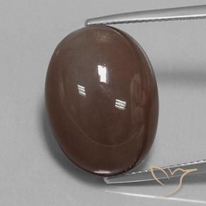 20.93ct Натуральный Коричневый Лунный камень, Овал, Непрозрачный
