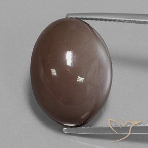 21.72ct Натуральный Шоколадно-коричневый Лунный камень, Овал, Непрозрачный