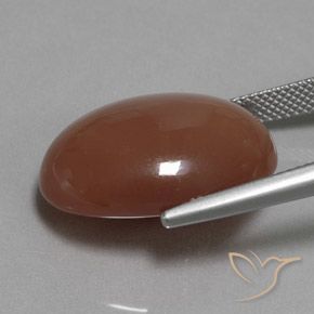 19.77 карата, натуральный Теплый коричневый Лунный камень, Овал, Непрозрачный