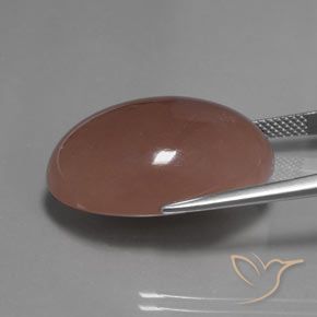 30.93 карата, натуральный Красновато-коричневый Лунный камень, Овал, Полупрозрачный